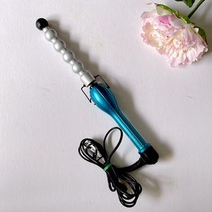 Bed Head Rock N’ Roller Clamp-Free Bubble Teal Curling Wand 1” / 0.75”